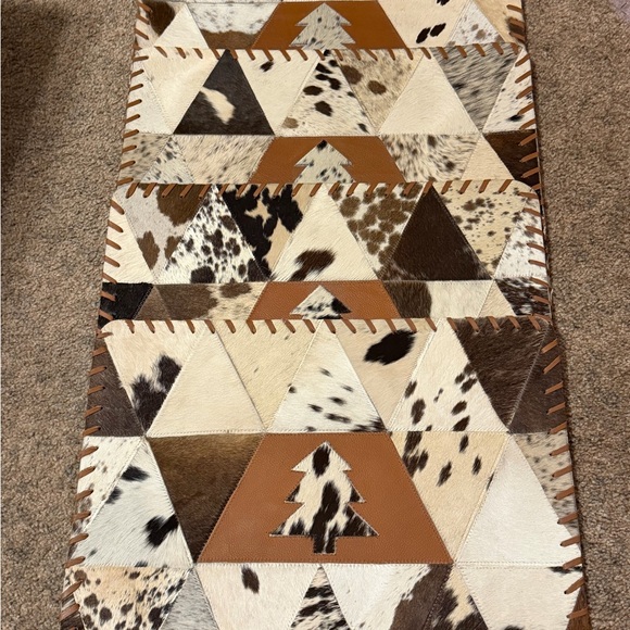 Geometric Cowhide Patchwork Rug - Picture 1 of 1